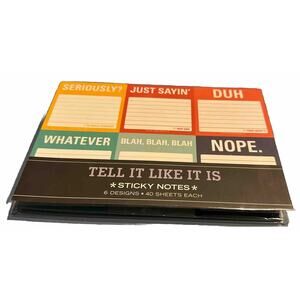 Clever Sticky Notes Tell It Like It Is Seriously Just Saying Duh Knock Knock NEW